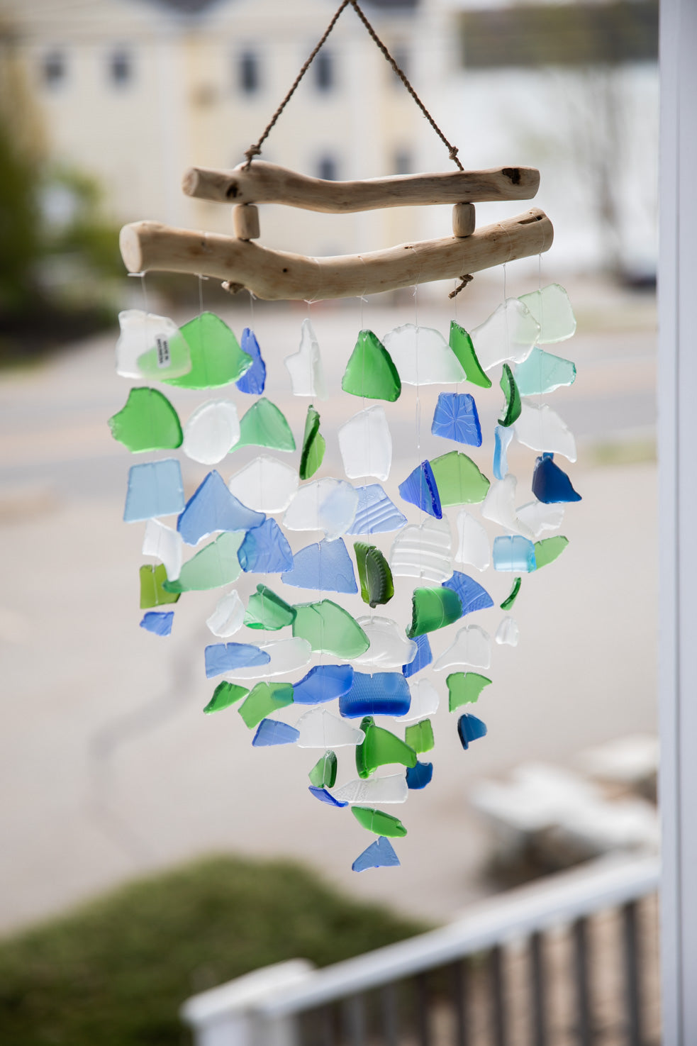 Duo Driftwood Sea Glass Mobile