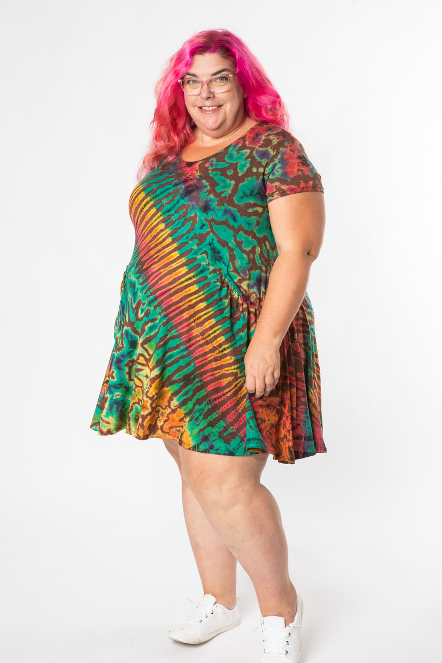 Althea Mudmee Tie Dye Short Sleeve Dress