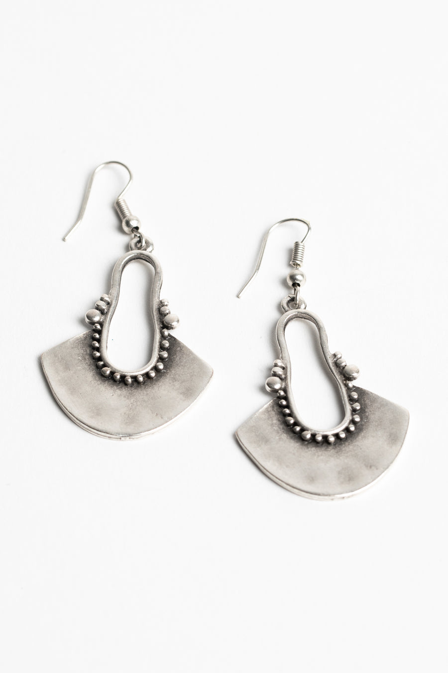 Keyhole Flare Zamak Earrings