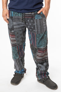 Patchwork Stone Wash Meditation Pants