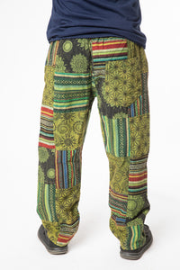 Patchwork Stone Wash Meditation Pants