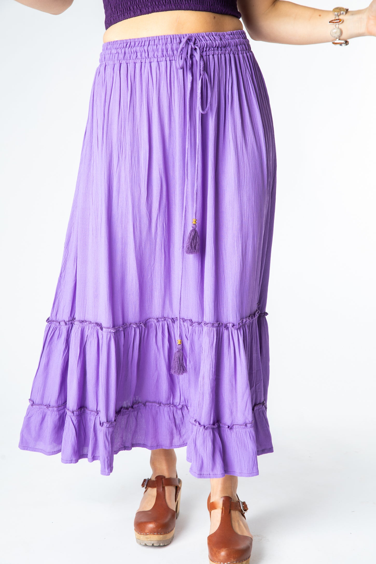 Breezy Bliss Boho Prairie Skirt Mexicali Blues