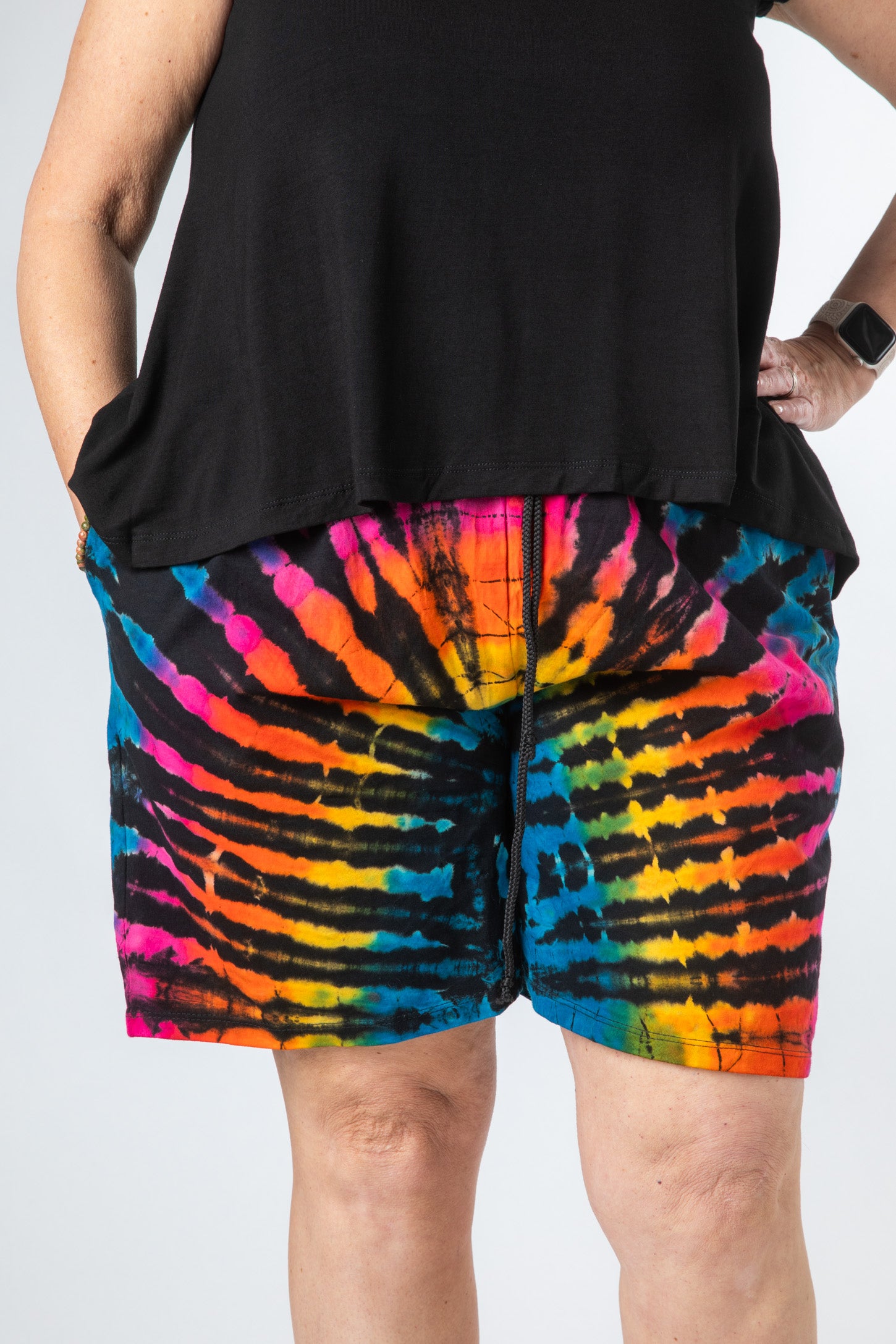 Multicolor high quality tie dye shorts