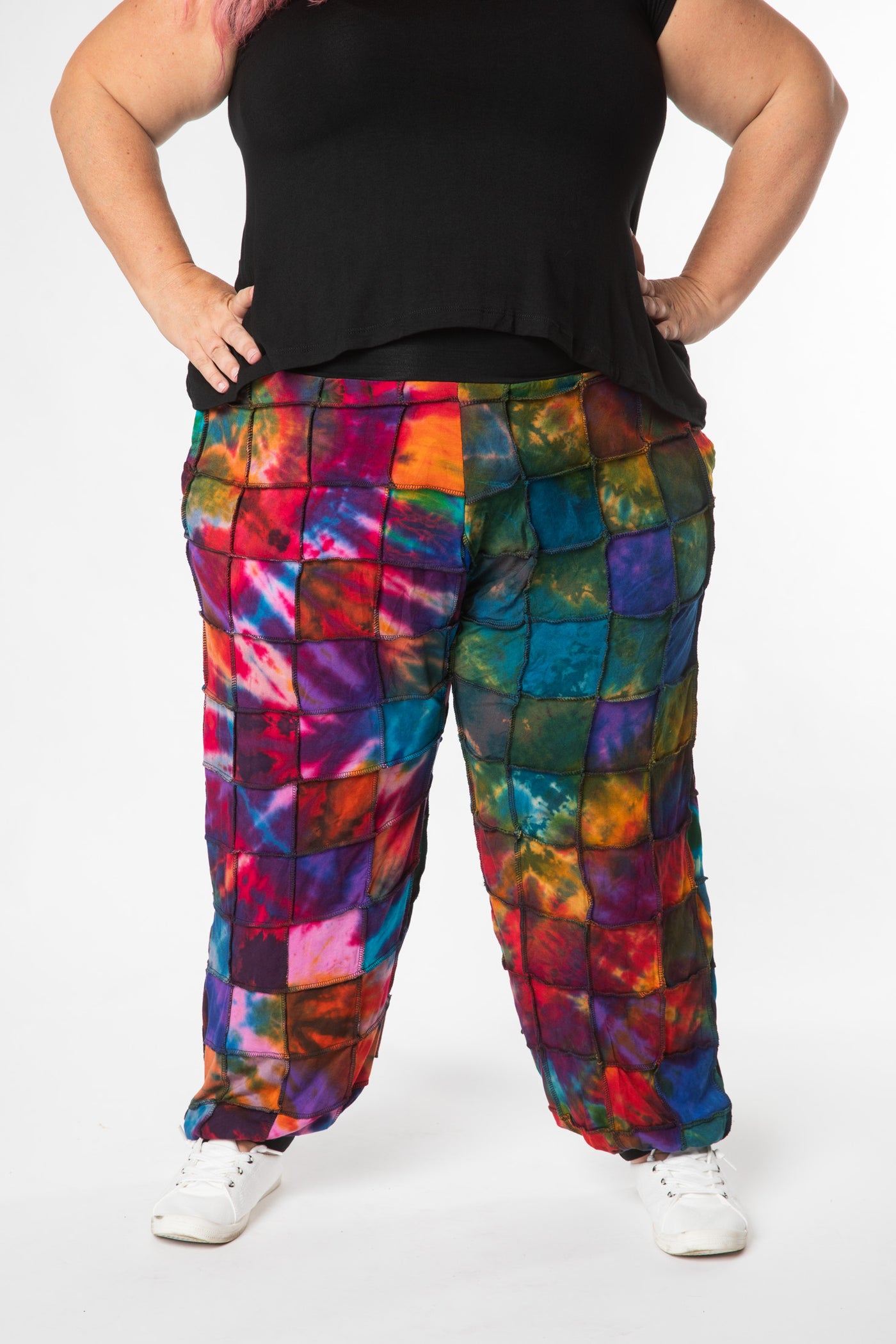 Jum Jum Patchwork Unisex Tie Dye Harem Pants