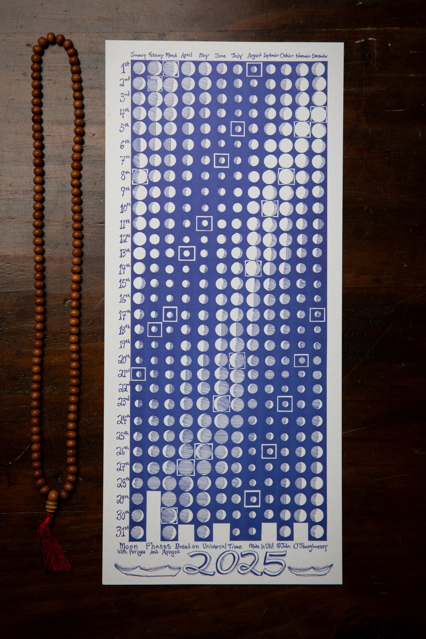 Perigee and Apogee Moon Phase Calendar