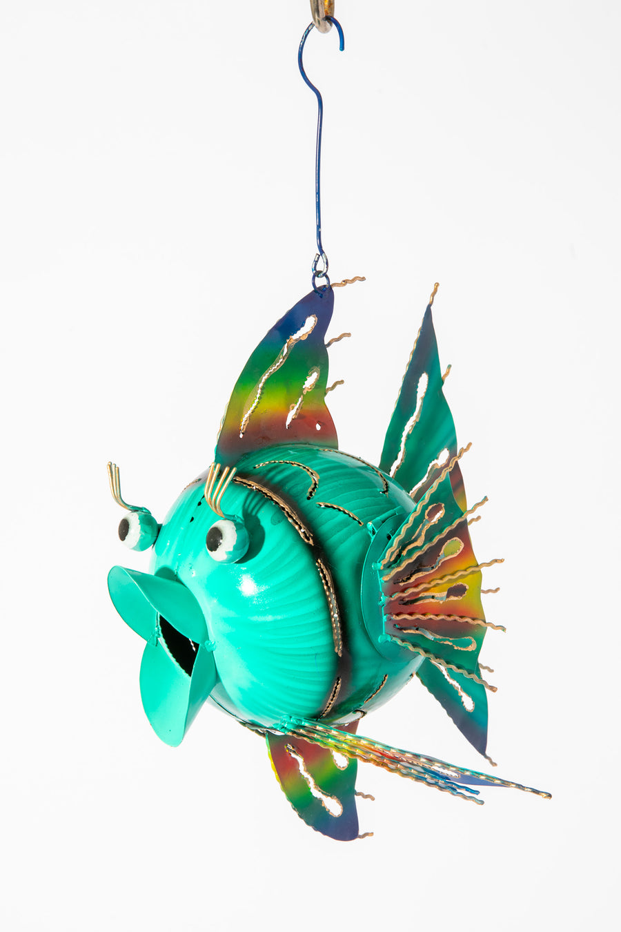 Guppy Painted Tin Fish Lantern