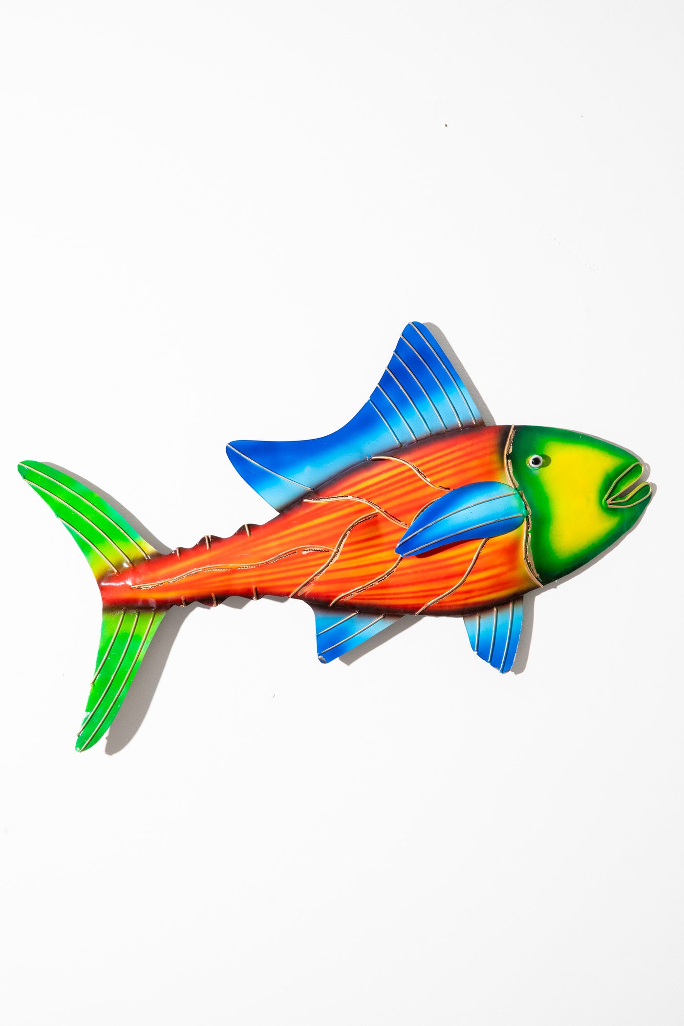 Painted Tin Fish Wall Art