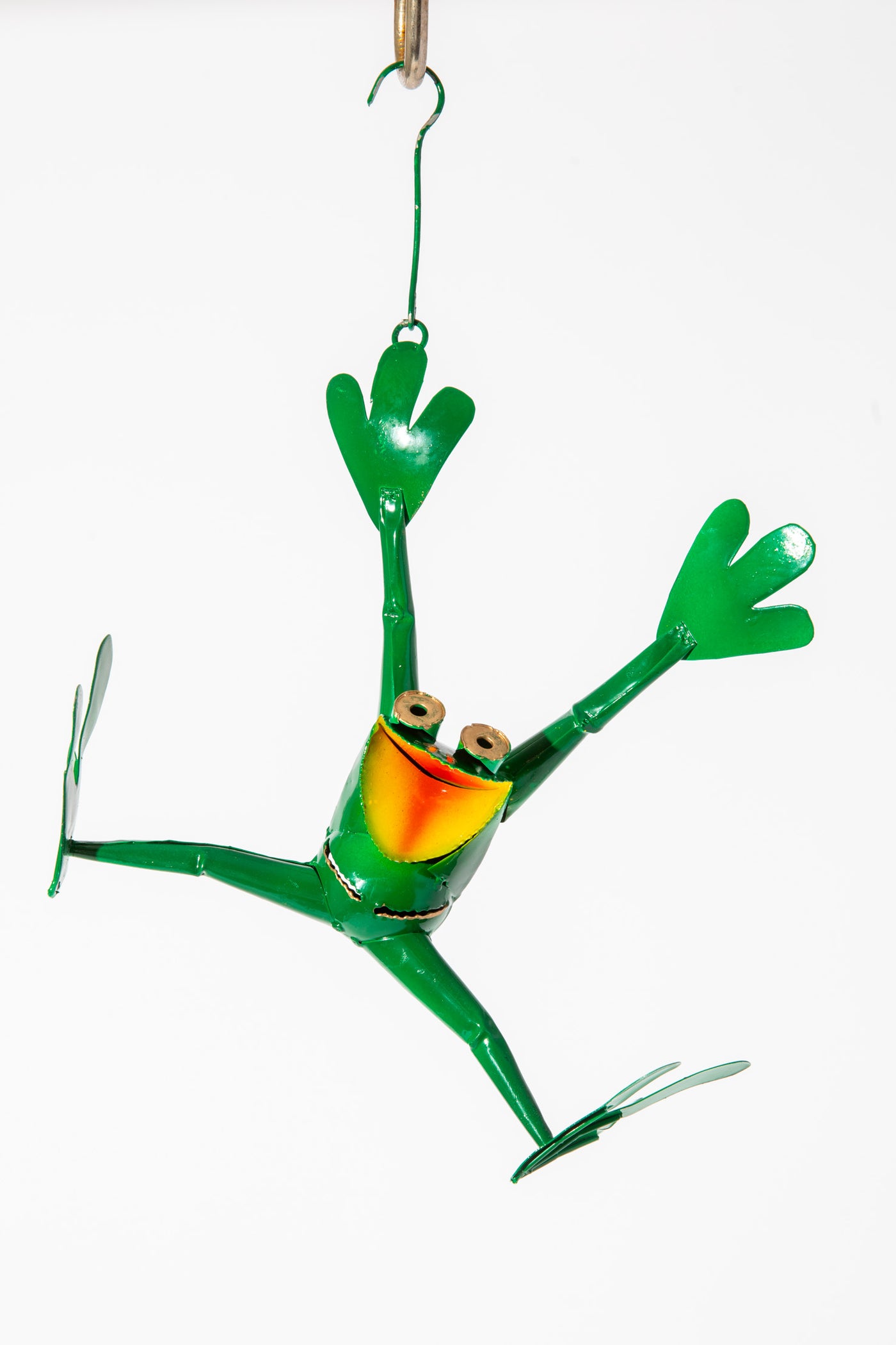 Painted Tin Leaping Frog