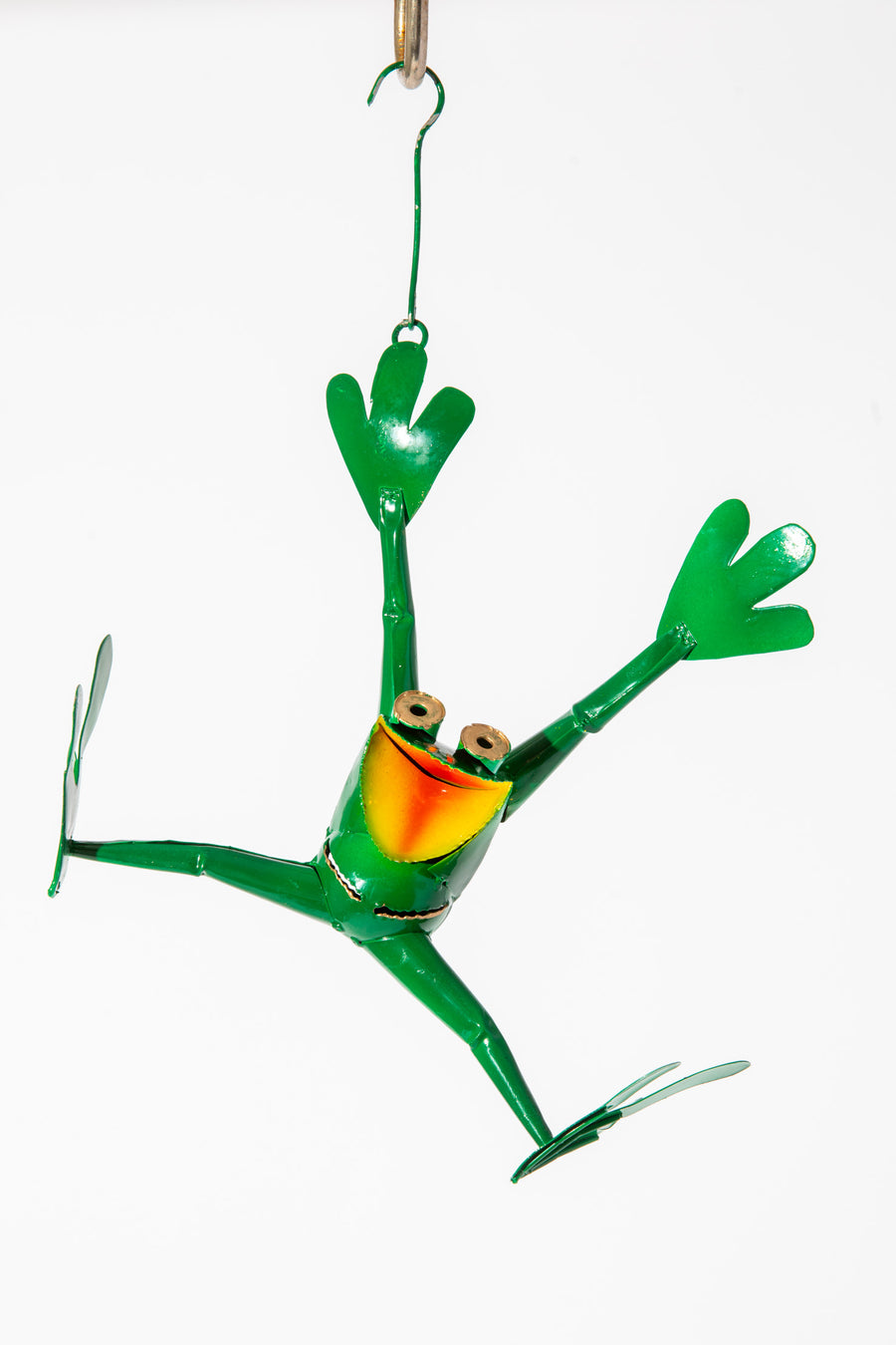 Painted Tin Leaping Frog