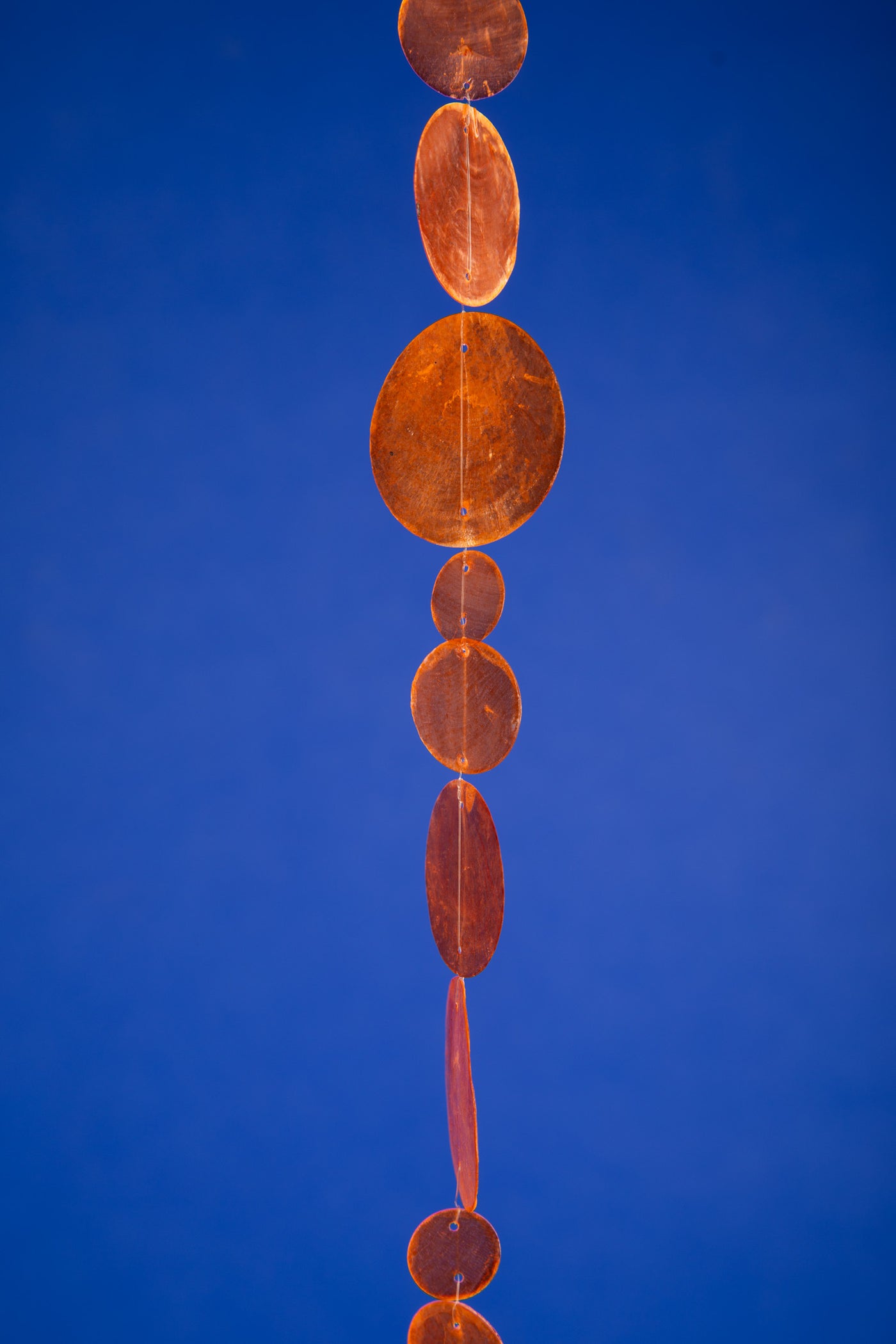 Capiz shell garland in orange