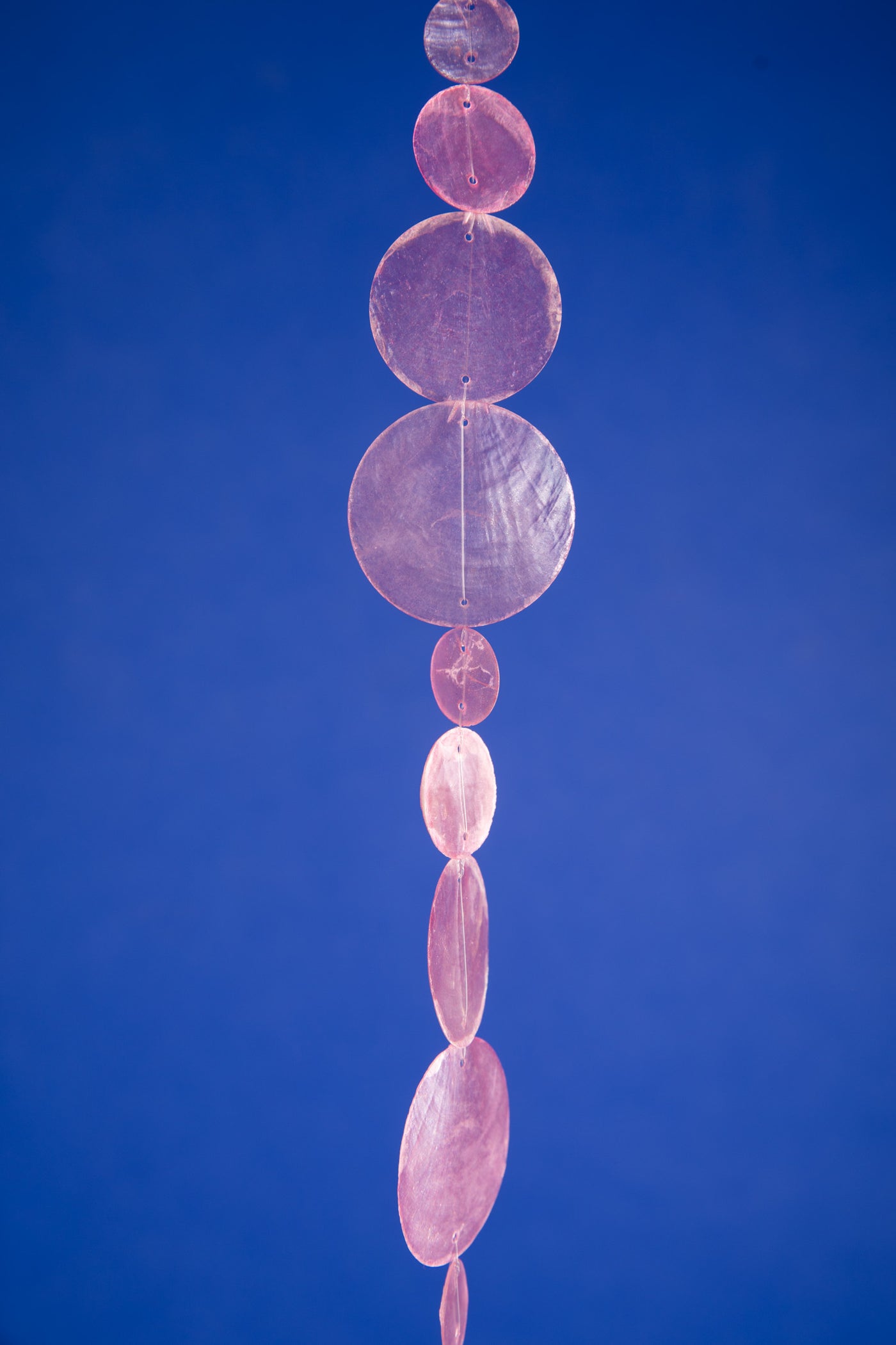 Capiz shell garland in pink