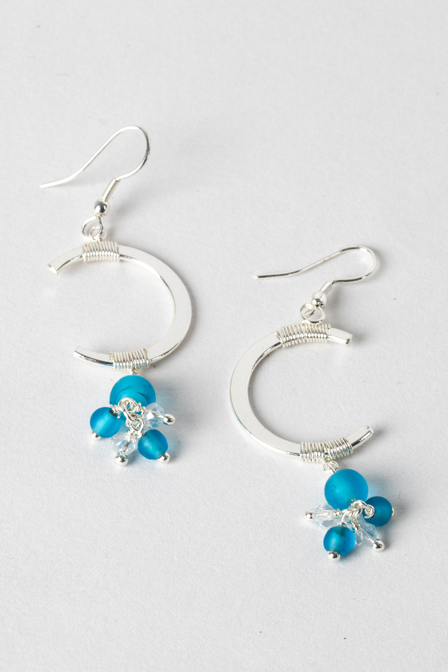 Enchanted Crescent Dangly Moon Earrings