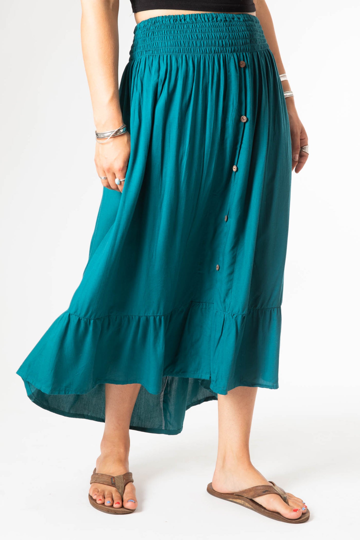 Kelapa Solid Button Skirt