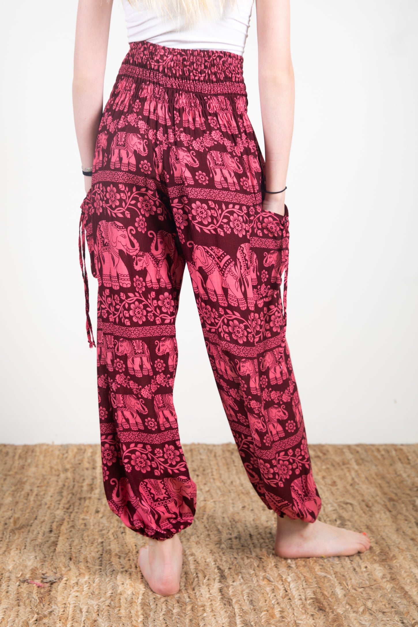 Kids Thai Elephant Print Harem Trousers – The Hippy Clothing Co.