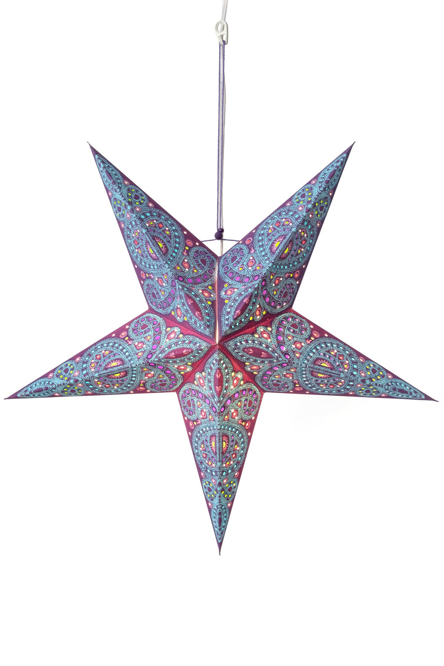 Purple paper star lantern in alia - purple