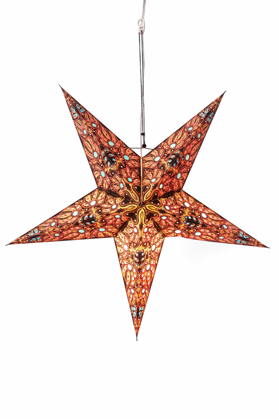 Paper star lantern in mari - black