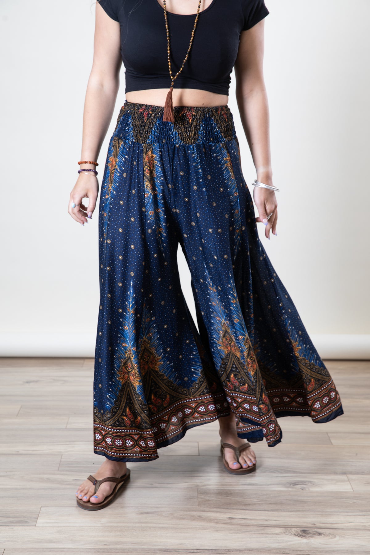 Peacock Feather Flare Pants · Mexicali Blues