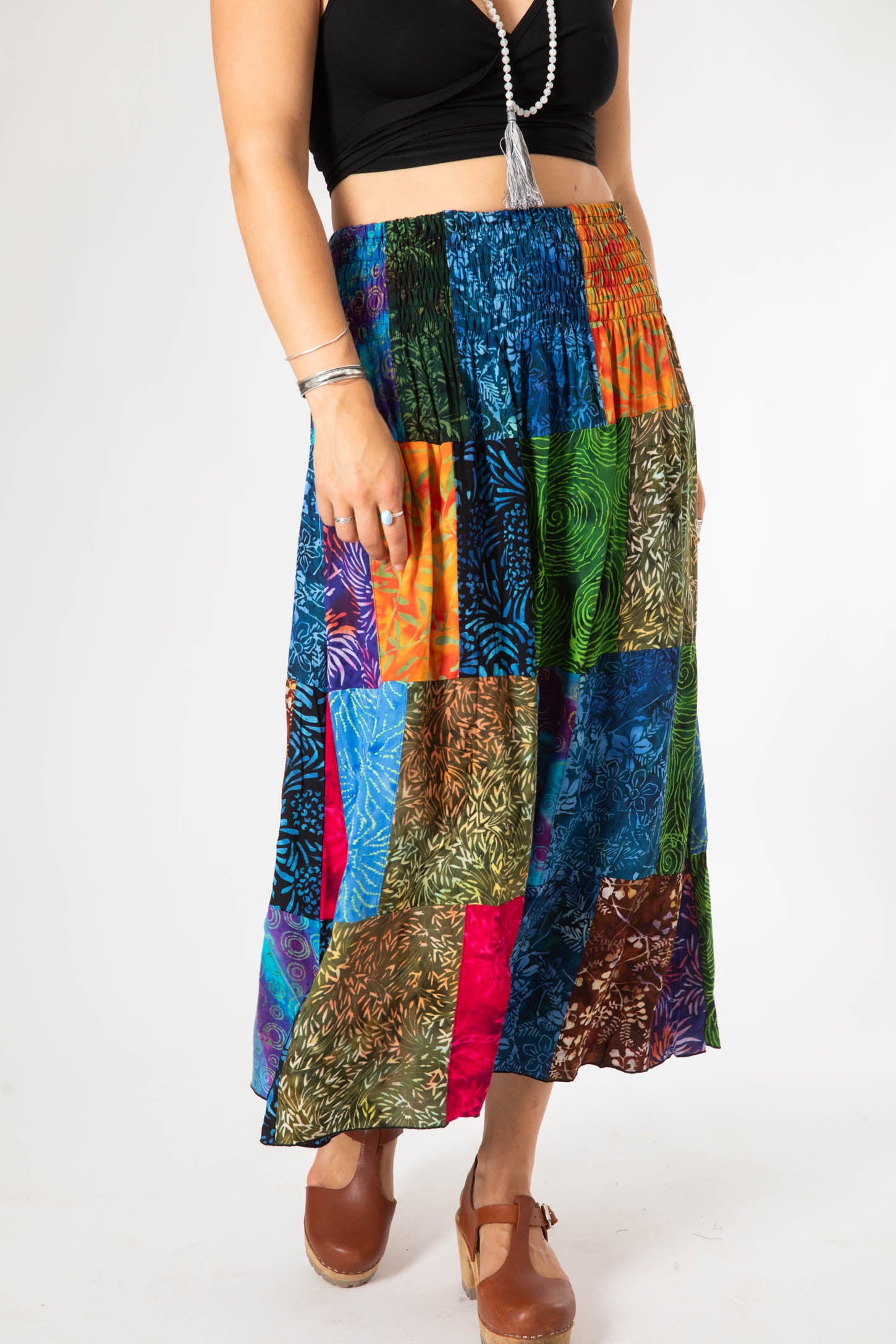 Playful Batik Patchwork Skirt · Mexicali Blues