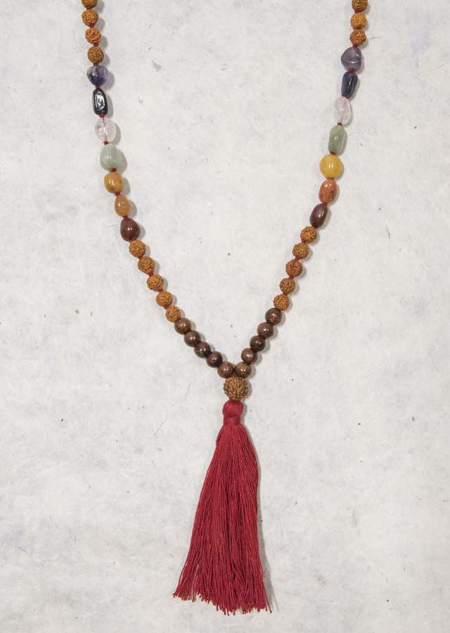 Rudraksha & Gem Mala Necklace - Mexicali Blues