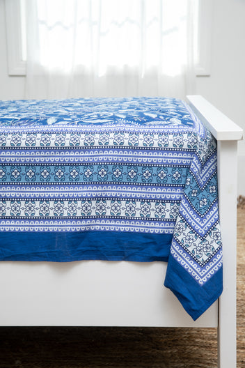 Hand Printed India Tapestry · Mexicali Blues