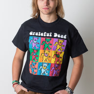 Grateful Dead Rainbow Bears Black T-Shirt